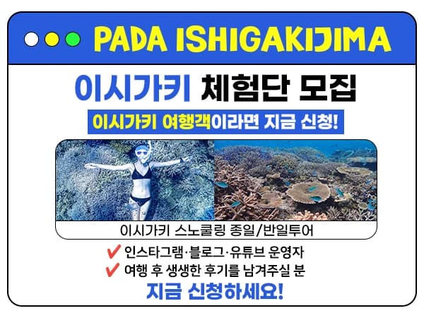 PADA ISHIGAKIJIMA 체험단 모집